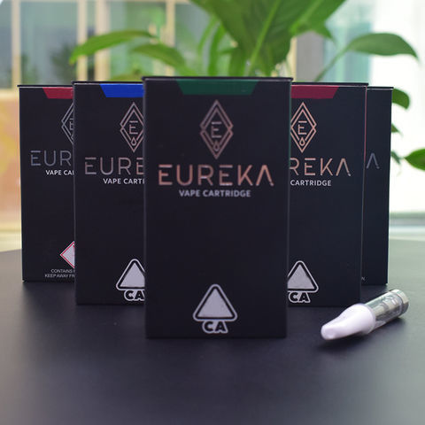 Matte Glossy CBD Vape Packaging Box With Gold Stamp UV Vanish