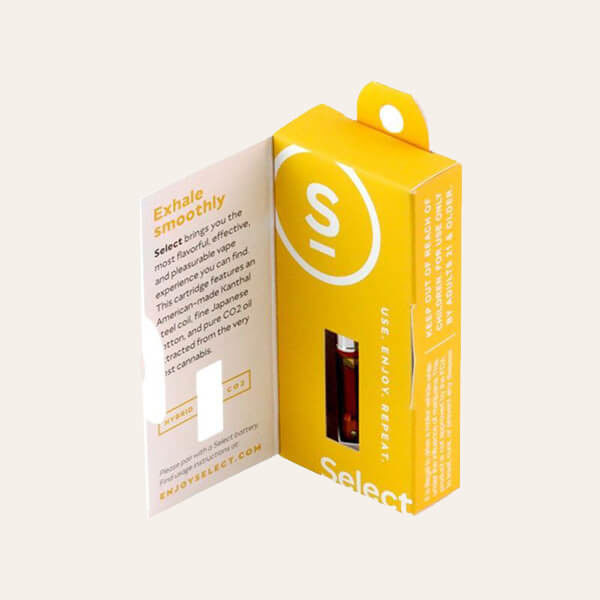 Matte Glossy CBD Vape Packaging Box With Gold Stamp UV Vanish