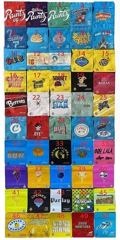 3.5g Stand Up Mylar Food Bags With Matte Skin Touch Material OEM
