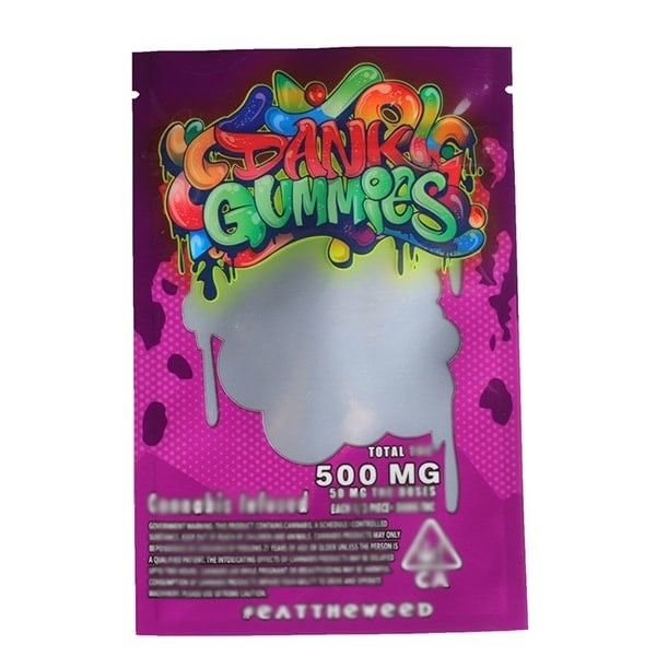 Smell Proof Ziplock Custom Mylar Bag For Dank Gummies Candy