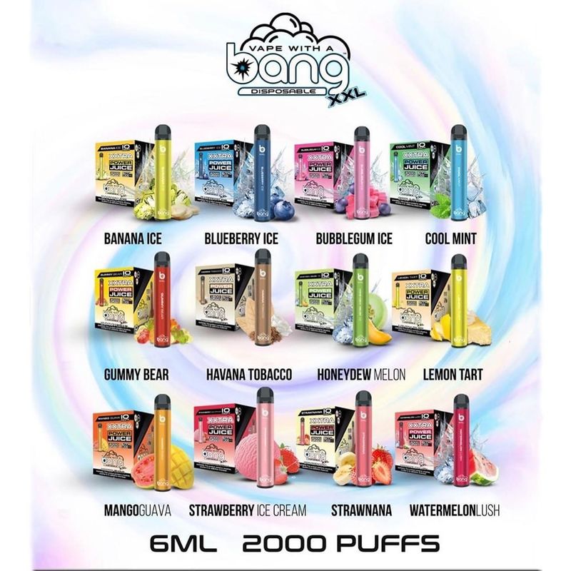 Bang XXL 2000 Puff Vape Disposable 6ml 1.6 Ohm With All In One System