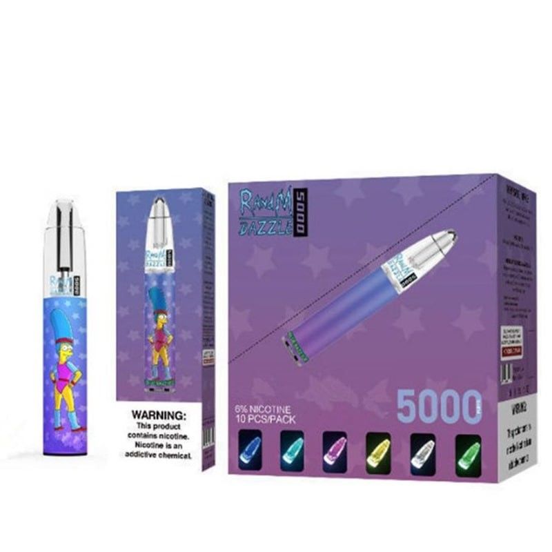 Flavor Disposable Vape Pens RandM Dazzle 5000 Puffs Rechargeable