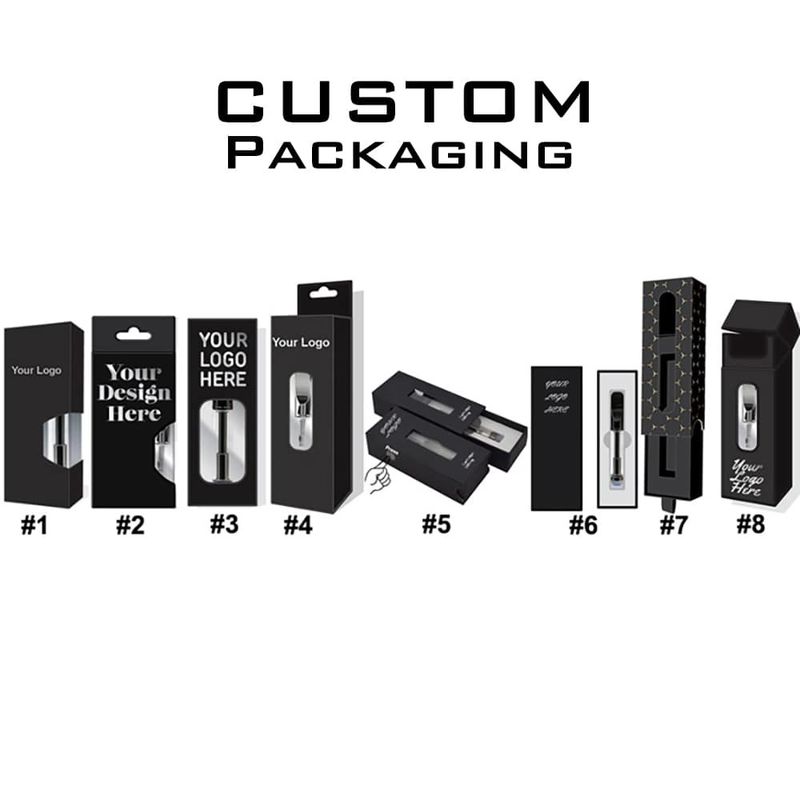 Disposable THC Vape Pen Box With UV Embossing Gold Printing