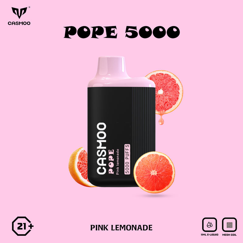 Draw Activated 5000 Puff Vape Pope 5000 Refilled With 5% Nicotine Salt